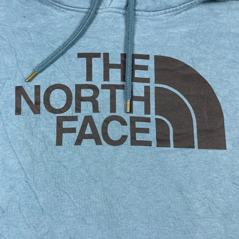 The North Face Hoodie Mens Large Blue Half Dome Pullover Fleece Sweatshirt
